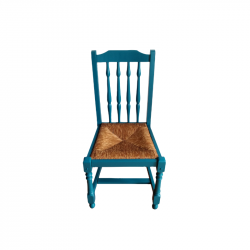 Cadeira azul em segunda mão