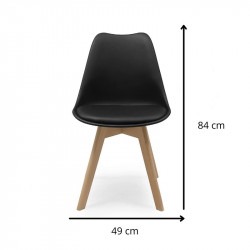 dimensões da cadeira preta usada para sala de estar